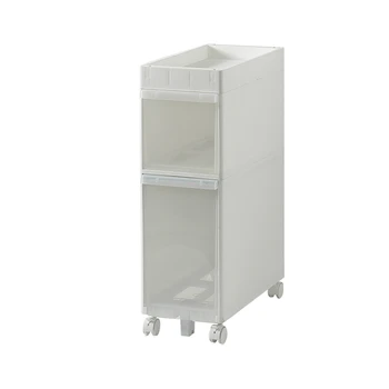 

22CM kitchen quilted storage rack drawer type slot plastic multi-layer floor pulley cabinet angle frame