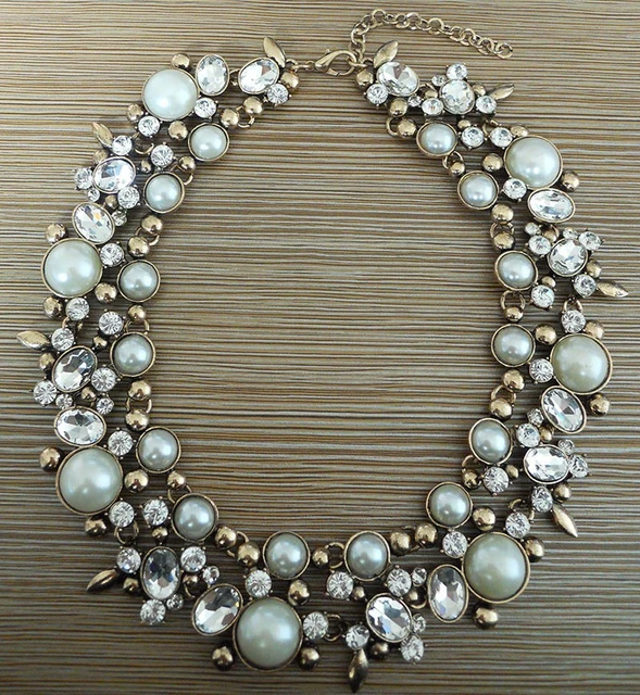 Liliana Irrera | Jewelry | Spectacular Liliana Irrera Single Strand Large  Faux Pearl Rhinestone Necklace | Poshmark