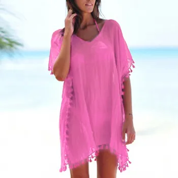 

Chiffon Dress Women Beach Dresses Tunic Women's Robe De Plage Pareo For Beach Wear Bikini Cover Up Playa Beachwear Beach Tunics