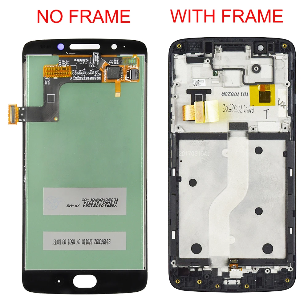 ЖК-дисплей для Motorola Moto g5 ЖК-дисплей сенсорный экран с рамкой Замена экрана для MOTO G5 дисплей XT1672 XT1676