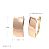 Kinel Hot Fashion Glossy Dangle Earrings 585 Rose Gold Simple Square Earrings For Women High Quality Daily Fine Jewelry ► Photo 2/6