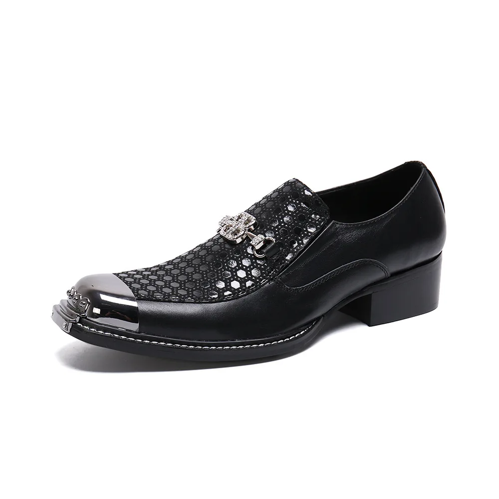 

KPOCOBKN Pointed Toe Genuine Leather Casual Shoes Man Korean Style Pointed Toe Fashion Shoes Man