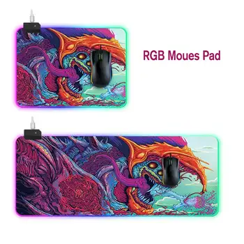 

RGB Mouse Pad Gamer Soft Extra Extended Large Mouse Pad Computer Mousepad Gamer with Anti-Slip Rubber Base for Keyboard Mouse