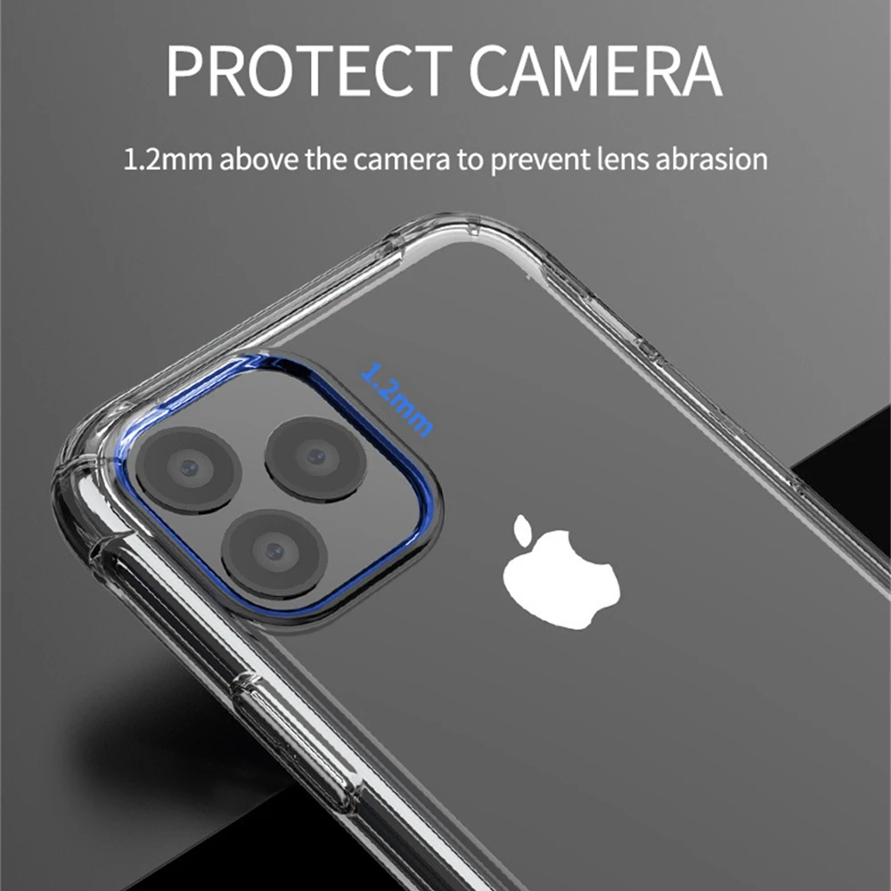 Роскошный противоударный прозрачный силиконовый чехол для iPhone X, XR, XS, 7, 8, 6, 6S Plus, мягкий прозрачный чехол для iPhone 11 Pro Max, чехол