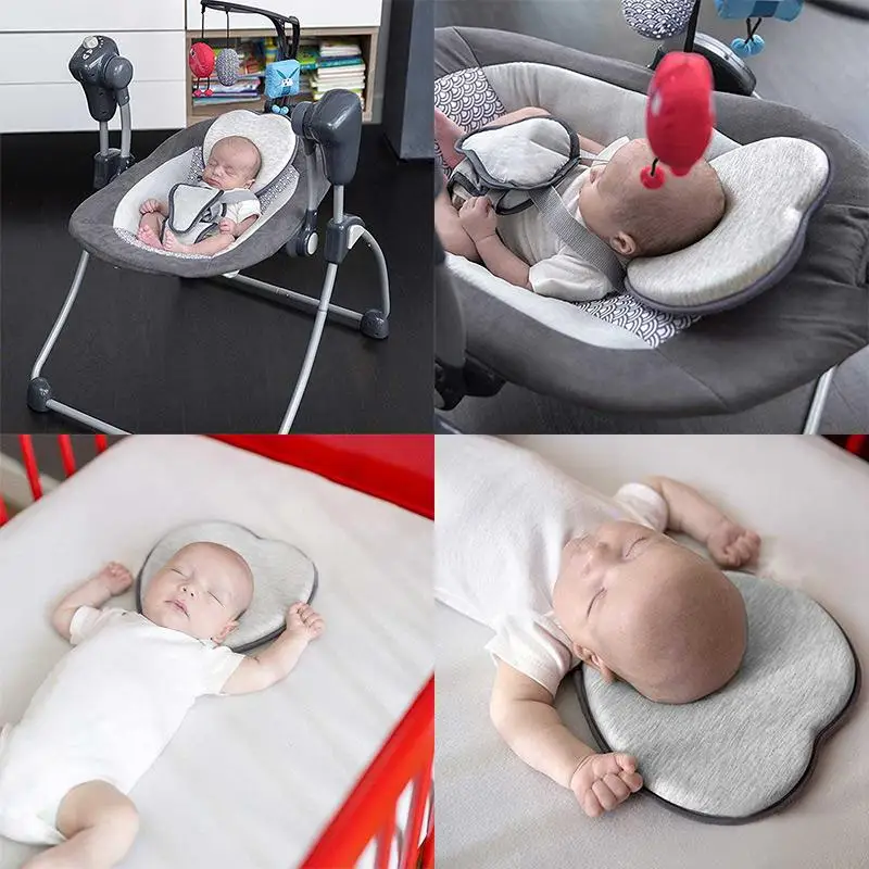 Противоскользящая Подушка с плоской головкой для новорожденных, детская подушка-тренога для новорожденных, противоскользящая Подушка, защита для новорожденных, Almohadas