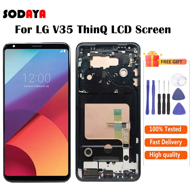 6 0 ''для LG V35 ThinQ ЖК-дисплей кодирующий преобразователь сенсорного экрана в