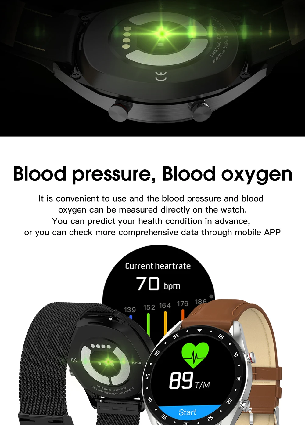 L7 Смарт-часы для мужчин ЭКГ gps HRV спортивный браслет BT Talk пульсометр кровяное давление часы IP68 спортивные умные часы для Android IOS