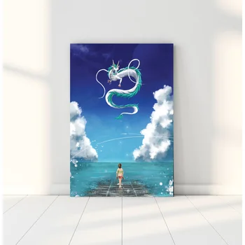 

Spirited Away sky poster classic movie poster Canvas Art Print Wall Pictures for Living Room No Frame