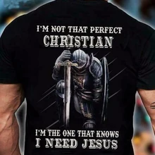 Я не тот идеальный христианский Я тот, кто знает, что мне нужна мужская футболка Иисуса