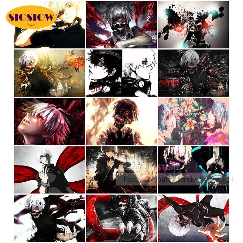 Diy Diamond Painting Wall Art Cross Stitch Anime Tokyo Ghoul Kaneki Picture Full Square Drill 5d Embroidery Fanart Handmade Gift Diamond Painting Cross Stitch Aliexpress