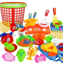35 шт. пластиковые детские кухонные принадлежности случайный цвет еда приготовления набор для ролевых игр новая имитация креативная игрушка для игры в повара