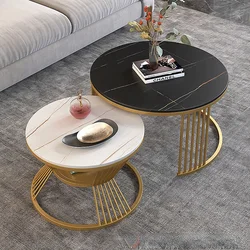 Table basse rétractable pour enfant et mère, combinaison pour salon, Double couche circulaire, bureau, petite Table basse créative 