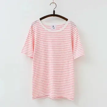 

2018 new summer wear students relaxed thin and thin style loose fitting simple cartoon design T-Shirts