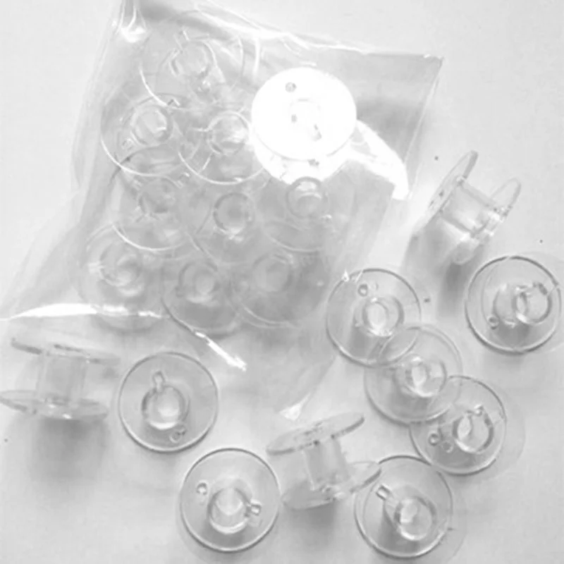 

Clear Bobbins PC Sewing Machine Accessory Kit Parts Organizer 20/50/100pcs Plastic Transparent Storage