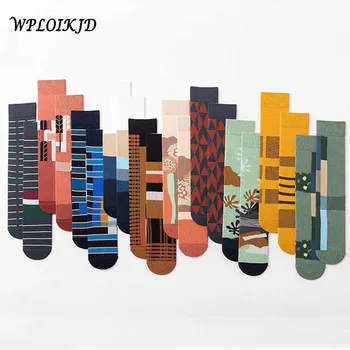 

Autumn Winter College Style New Products Cotton Personality Leg Socks Women Japanese Students Colorful Cute Knee Socks Harajuku
