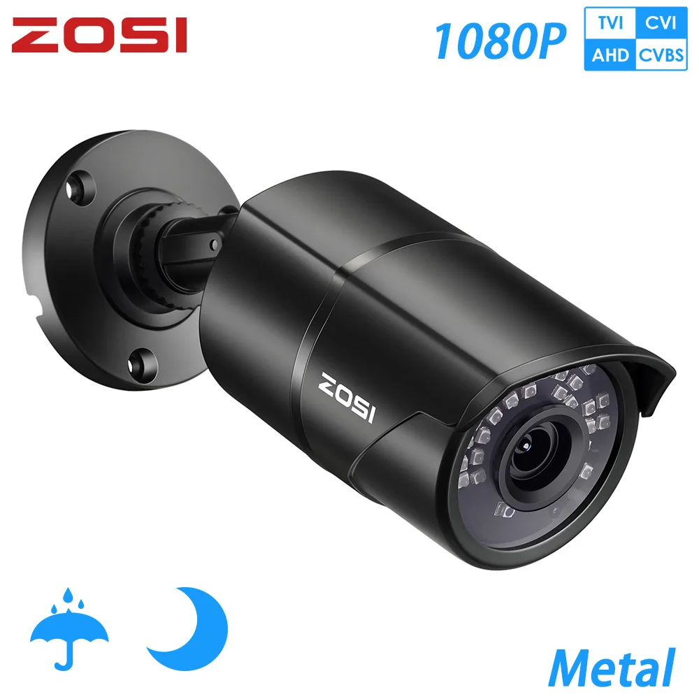 Камера видеонаблюдения ZOSI 1080P CVBS AHD TVI CVI HD МП погодозащищенная футов дневная и