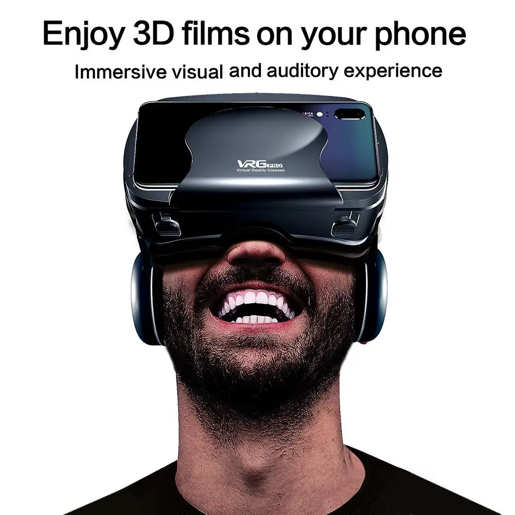 Bakeey 2020 NEW VR Helmet 3D Glasses Virtual Reality Support 0-800 Myopia Headset Goggles Binoculars For iPhone 12 12Pro Huawei P40 Pro Mate40 Pro