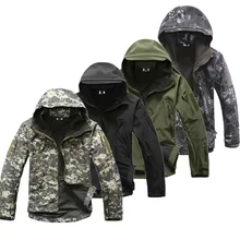 Скрытень Акула кожа софтшелл V5 Военная тактическая куртка для мужчин водонепроницаемый пальто камуфляж с капюшоном армейская камуфляжная одежда
