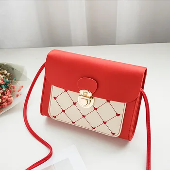 

Bag female 2020 summer new Korean version of the new contrast one shoulder messenger mobile phone bag coin purse