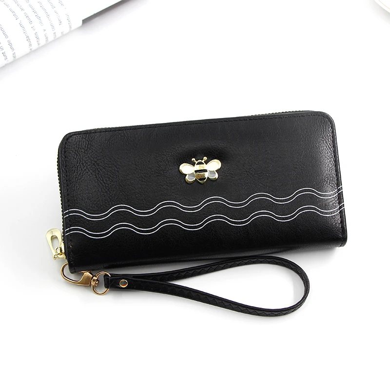 Женский кожаный кошелек на молнии для женщин женские кошельки Дамские кошельки Длинные portafoglio donna grande Роскошные брендовые дизайнерские - Цвет: 2