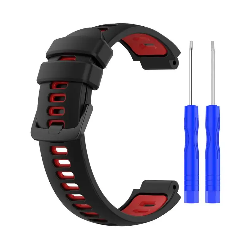 Silicone Steel Buckle Straps Accessories Suitable For Garmin Forerunner 220/735XT Strap Two-color Silicone Wristband 