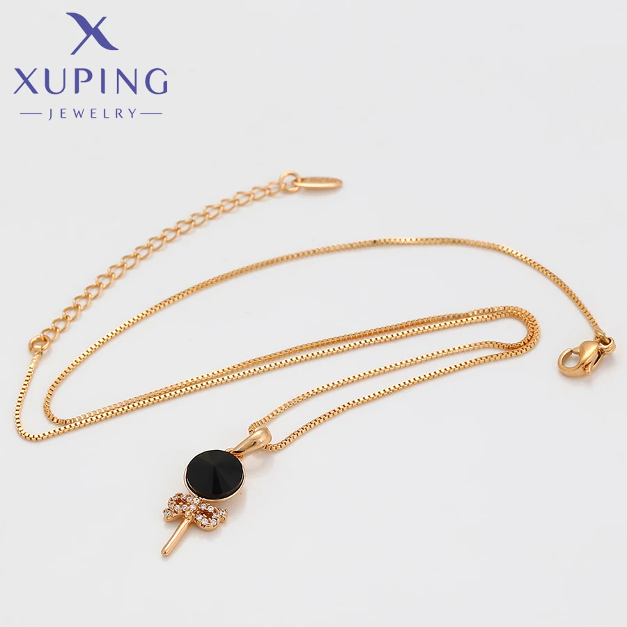 Xuping Jewelry Mode neue Charm-Kristall-Anhänger-Halskette in Goldfarbe 810661159 – Detail 8