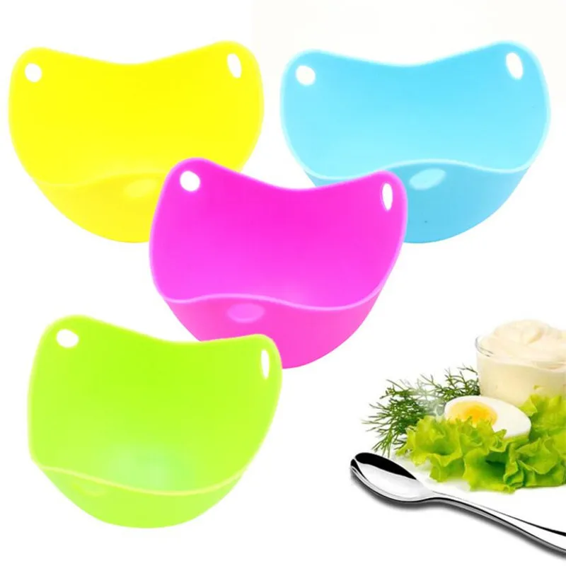 Egg Boiler Mold Cup Egg Cooker Silicone Egg Poacher Egg Poacher 4Pcs/lot Silicone Egg Poacher Poaching Pods Pan Mould Egg Mold Bowl Rings Cooker Boiler Kitchen Cooking Tool Accessories Gadget