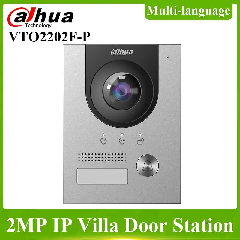 US $126.99 Dahua IP Villa Door Station 2MP CMOS camera VTO2202FP Night vision voice indicator Compatible with VTH2421FBP VTH5222CHS1