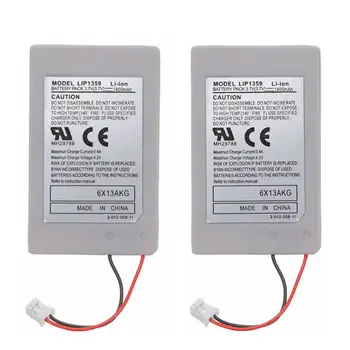 

2PCS For Sony Playstation PS3 1800MA Wireless Controller Replacement Built-in Battery Handle Internal Battery +USB Charger Cable