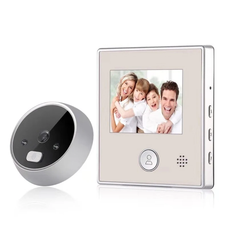 P8DC Video Doorbell Camera Audio Intercom Night Vision 2.8'' High Definition Screen 4 x AAA Batteries Powered | Безопасность и