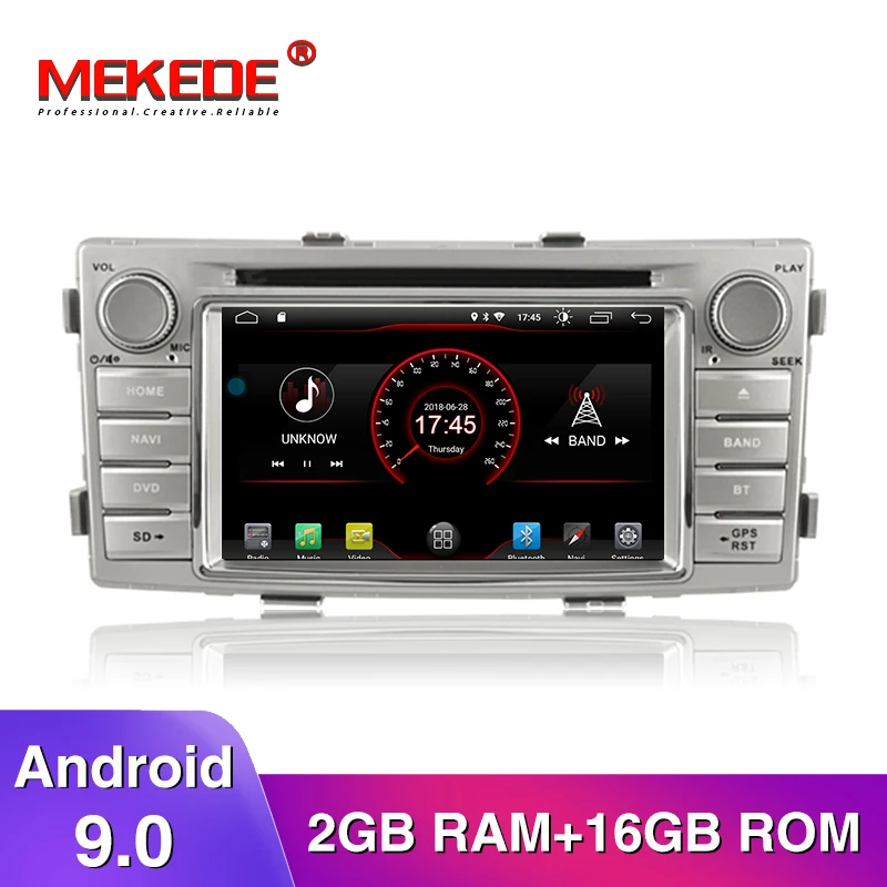 MEKEDE Android 9 Car DVD Multimedia player For Toyota HILUX 2012 - 2015 GPS Navigation Stereo Bluetooth WIFI Rear Camera