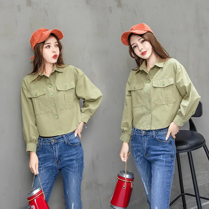 

Women's Fashion New Style Jacket 2019 Spring And Autumn Korean-style Loose-Fit Slimming Elegant Turn-down Collar Coat