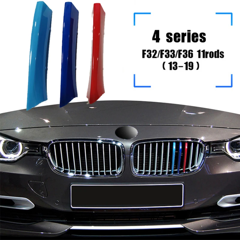 ZEMAR 3 шт. ABS для BMW 4 серии F33 F32 F36 автомобильные гонки решетка полоса обрезание