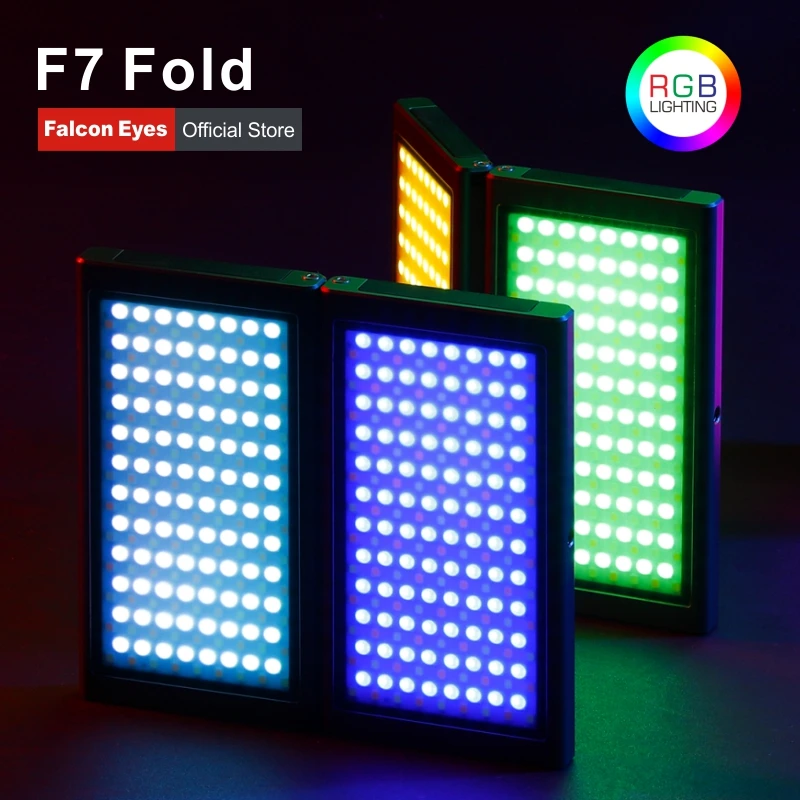 Светодиодный светильник Falcon Eyes F7 24 Вт складной карманный RGB светодиодный на базе