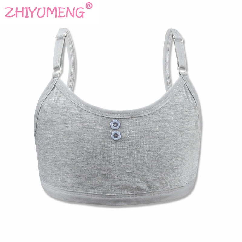 

Teen bra girl Underwear for kids Cotton/Spandex Young Hipster Training Crop Detachable Rear buckle bras Teens Teenage summer