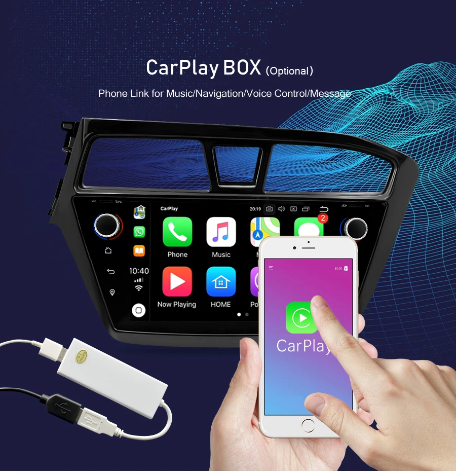 Excellent Android 9.0 Car DVD player GPS Navigation Multimedia Stereo For HYUNDAI I20 2015 Auto Radio Audio WIFI Bluetooth Headunit 8