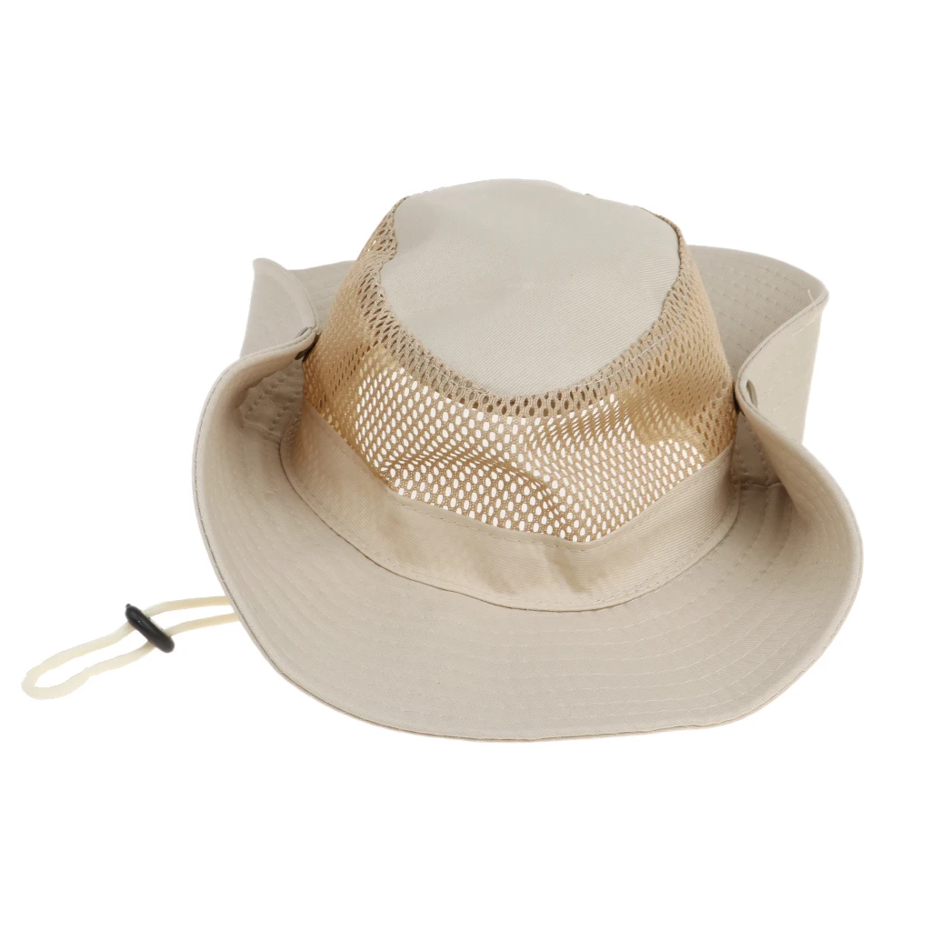 Outdoor Sun Protection Wide Brim Bucket Hat Breathable Boonie Cap for Fishing Boating Hunting Hiking Camping