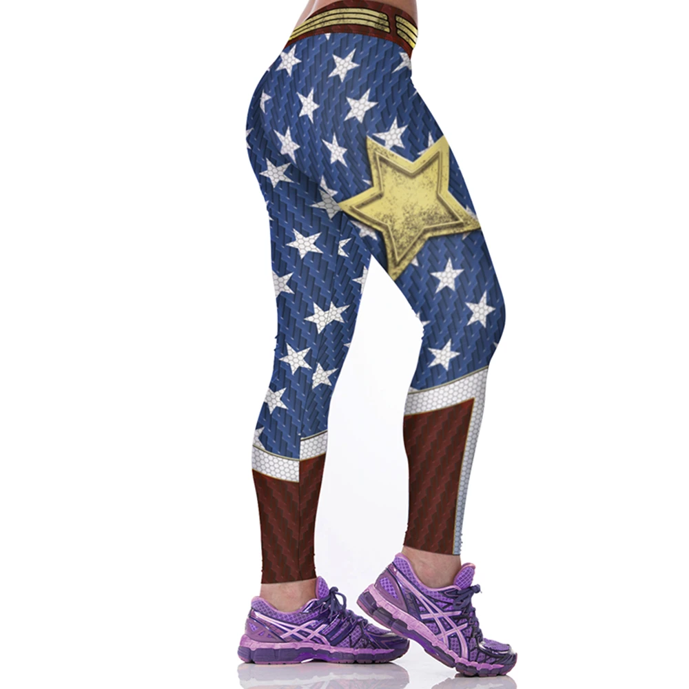 Women Sports Leggings Stars 3D Print Yoga Pant