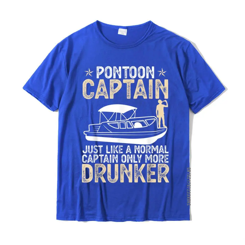 Design Normal Summer/Autumn All Cotton O-Neck Men Tees comfortable Sweatshirts Plain Short Sleeve T-shirts Free Shipping Funny Pontoon Captain Like Regular Captain only more Drunker T-Shirt__MZ21261 blue