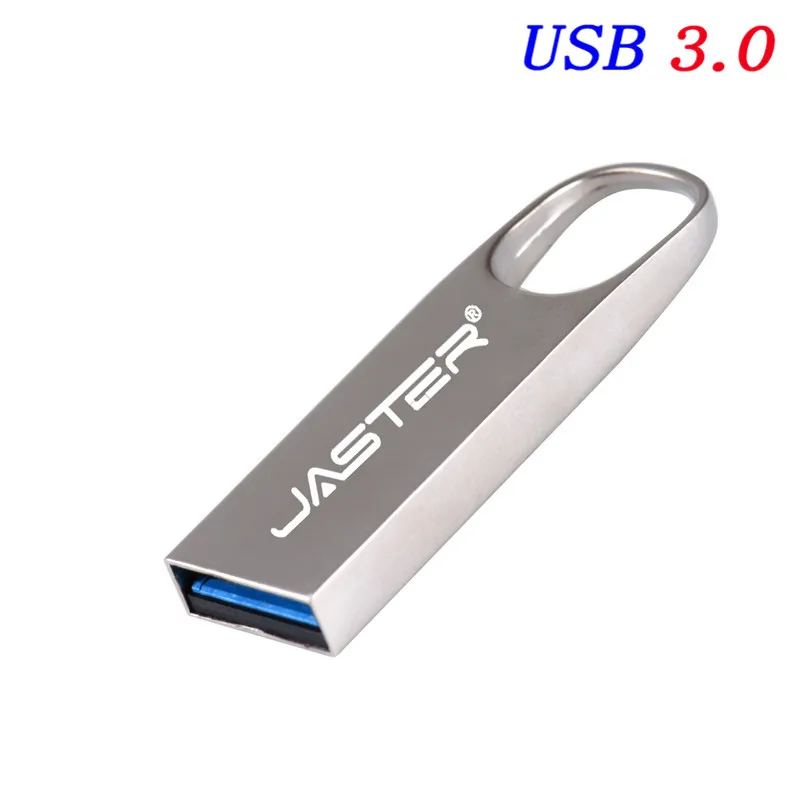 JASTER USB 3,0 металлический USB флеш-накопитель 64 ГБ 32 ГБ 16 ГБ 8 ГБ 4 ГБ USB флешка металлическая ручка-накопитель реальная емкость(более 10 шт. бесплатный логотип - Цвет: Silver