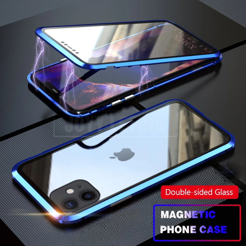 

For iPhone 11 Pro Max Cover 360 Magnetic case For iPhone 11 Pro Max Case Cover Shockproof Armor case Full Protective Phone Case