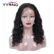 Yyong волосы предварительно выщипанные полностью кружевные человеческие волосы парики с детскими волосами свободные глубокая волна бразильский парик шнурка бесклеевой полный парик шнурка Remy