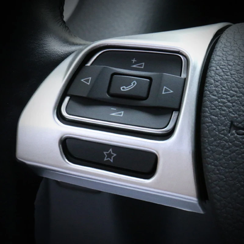 Carманго для Фольксваген Tiguan 2010-, автомобильный Стайлинг, переключатель рулевого колеса, панель, накладка, рамка, наклейка, аксессуары для интерьера