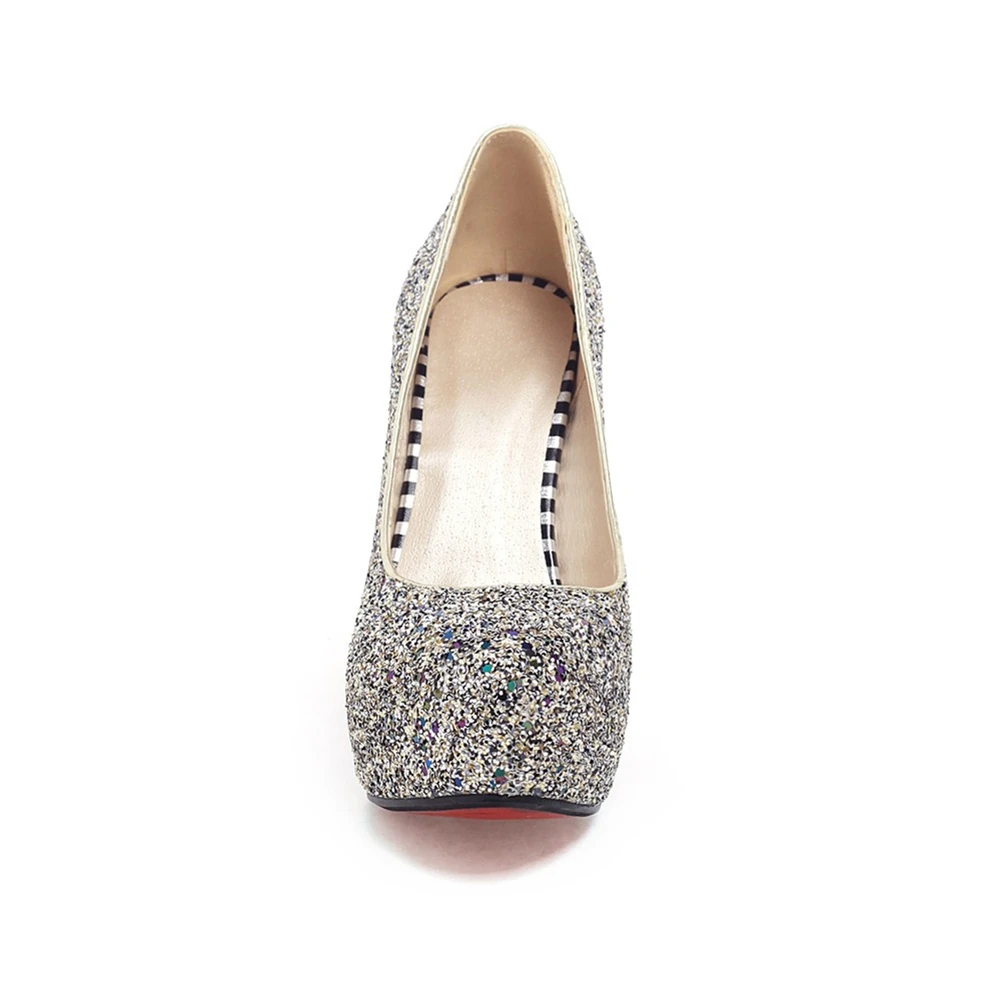 BONJOMARISA New 33-43 Sweet Shallow Bride Shoes Woman Wedding Party Shining Shoes Ladies White High Heels Pumps Women 2019 BONJOMARISA New 33-43 Sweet Shallow Bride Shoes Woman Wedding Party Shining Shoes Ladies White High Heels Pumps Women 2019