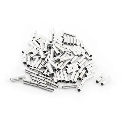 

100Pcs BN2 Non-insulated Butt Connectors Wire Cable Adapters for AWG12-10