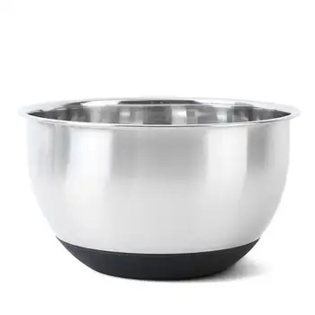 

Kuulee 18/20/22cm Stainless Steel Mixing Bowl with Ergonomic Non-Slip Silicone Base Professional Kitchenware