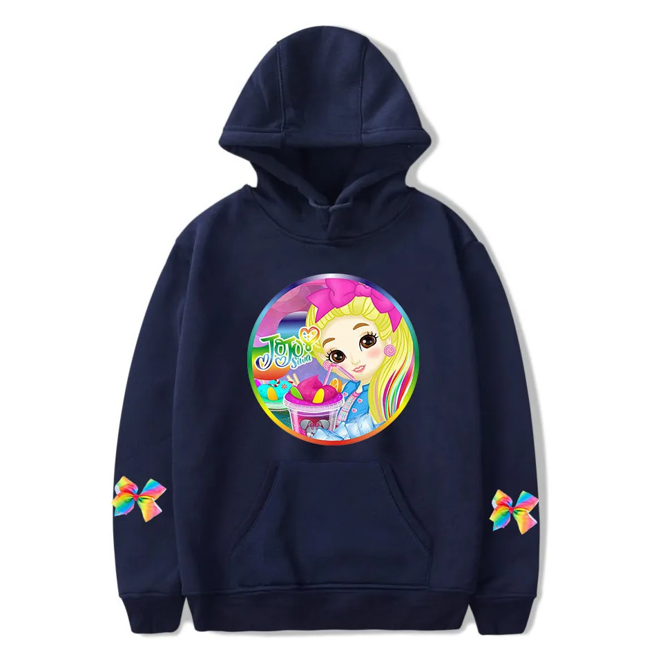 E JoJo Siwa/Новинка; толстовки с капюшоном; толстовка с длинными рукавами; От 4 до 12 лет пальто; сезон весна-зима; детская повседневная спортивная верхняя одежда для костюмированной вечеринки для девочек - Цвет: E