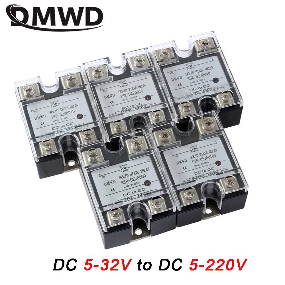 SSR-10DD input 5-32VDC load 5-220VDC SSR 10DD 10A single phase DC solid state relay with indicator SSR-D220D10 | Обустройство дома