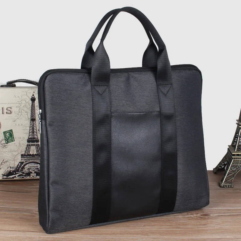 Деловой офисный мужской портфель, практичные простые большого объема, сумка из ткани Оксфорд