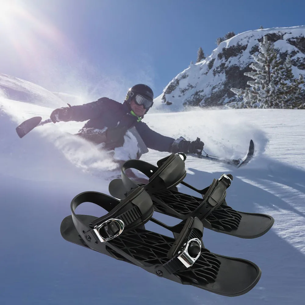 2021 New Upgrade 3.0 Stable Mini Ski Skates Adjustable Binding Skiboard Snowfeet Shoes Cross-country Skis Alpine Skis Snow Sled